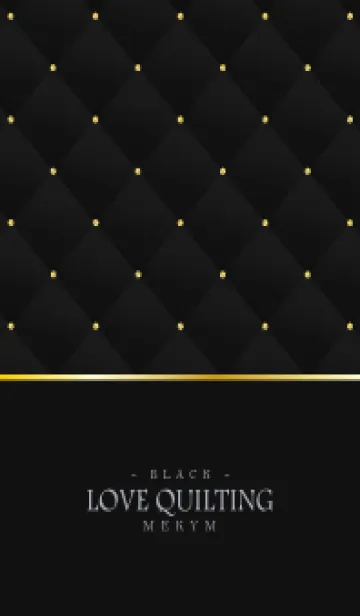 [LINE着せ替え] LOVE QUILTING - BLACK 30の画像1