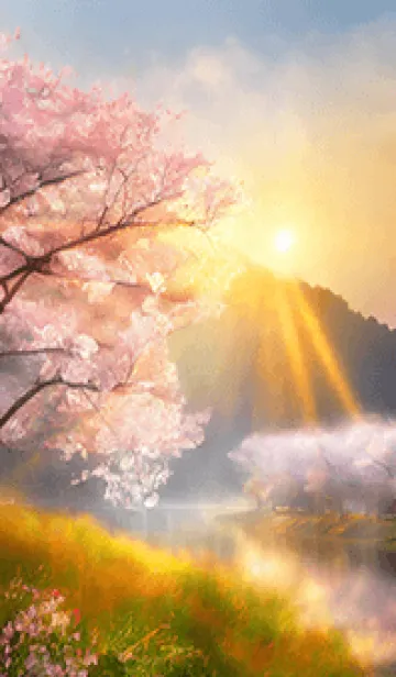 [LINE着せ替え] 優美な春の風景の着せかえ(Spring-485)の画像1