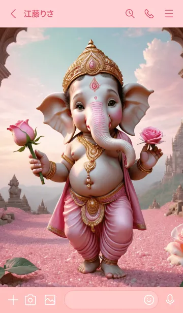 [LINE着せ替え] Pink Ganesha wealth & Rich Theme (JP)の画像2