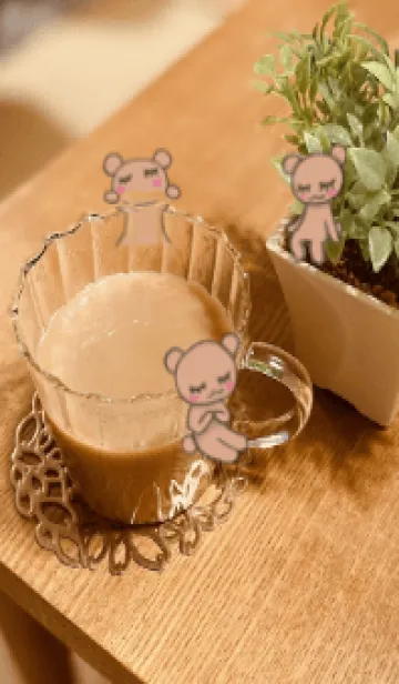[LINE着せ替え] まつげクマ♡cafeの画像1