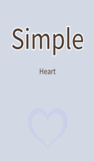 [LINE着せ替え] Simple Heart -Dull blue gray-の画像1