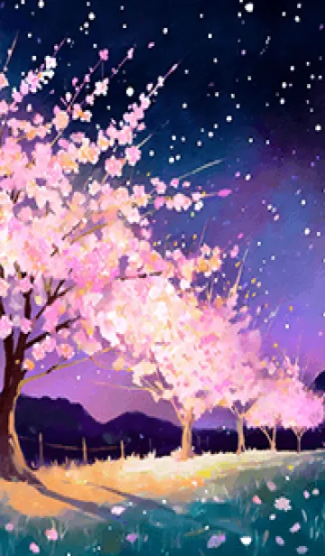 美しい夜桜の着せかえ#721の着せ替えメイン画像