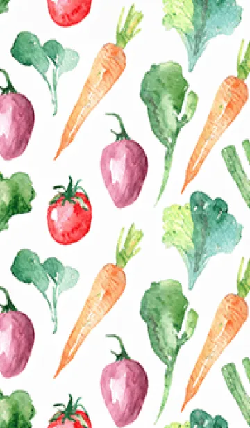 [LINE着せ替え] 【シンプル】お野菜の着せかえ#596の画像1