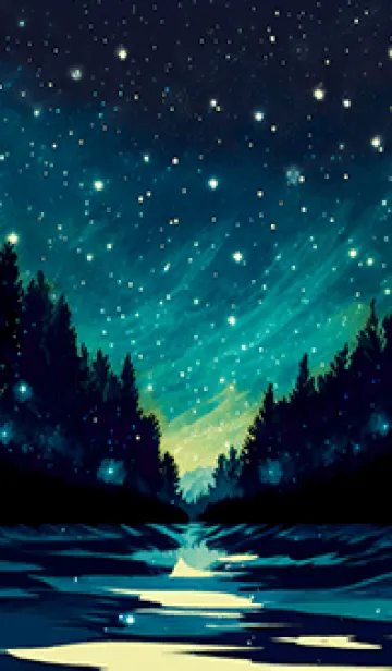 [LINE着せ替え] 綺麗な星空の夜景着せかえ#855の画像1