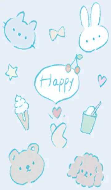 [LINE着せ替え] 青 フリースタイル14_1の画像1