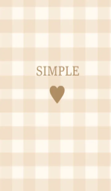 [LINE着せ替え] SIMPLE HEART :check caramelの画像1