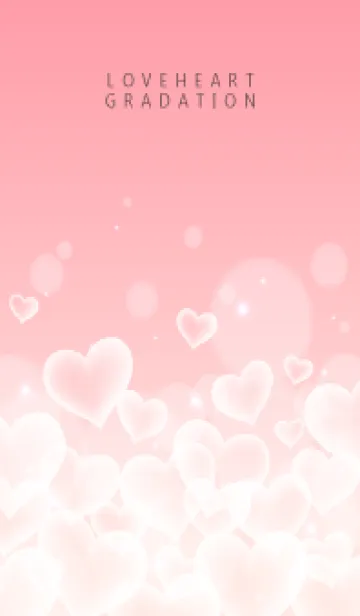 [LINE着せ替え] LOVE HEART GRADATION Pink&Beige 27の画像1