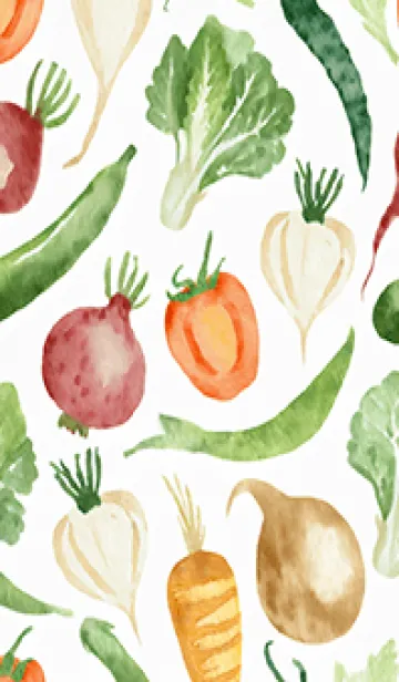 [LINE着せ替え] 【シンプル】お野菜の着せかえ#599の画像1