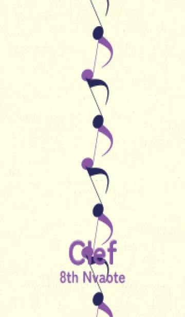 [LINE着せ替え] 八分音符1 パープルネイビーの画像1