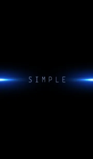 [LINE着せ替え] SIMPLE BLUE LIGHT - BLACK 2の画像1