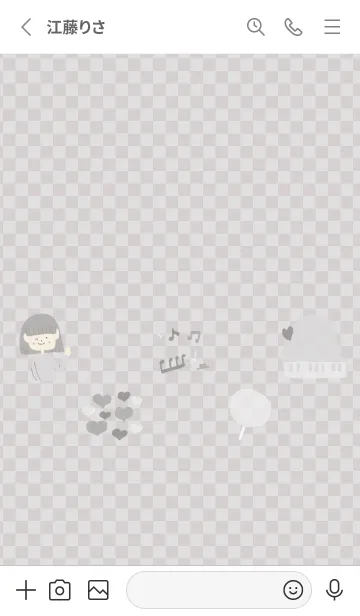 [LINE着せ替え] 推し色みつけた！黒の114の画像2