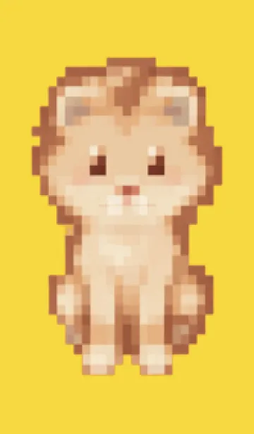 [LINE着せ替え] ラオオンのドット絵のきせかえ Yellow 02の画像1