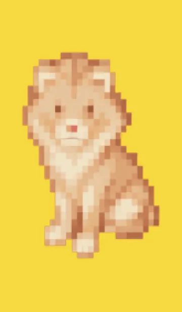 [LINE着せ替え] ラオオンのドット絵のきせかえ Yellow 01の画像1