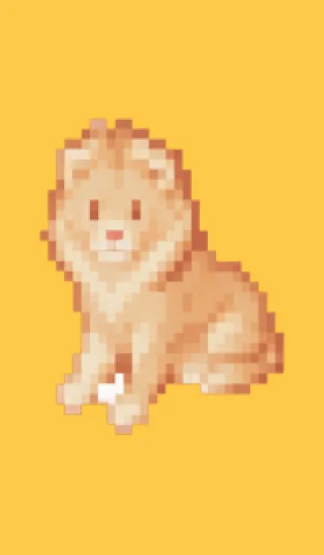 [LINE着せ替え] ラオオンのドット絵のきせかえ Yellow 03の画像1