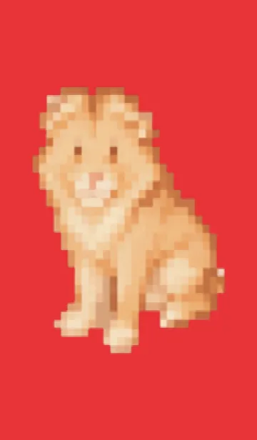 [LINE着せ替え] ラオオンのドット絵のきせかえ Red 04の画像1