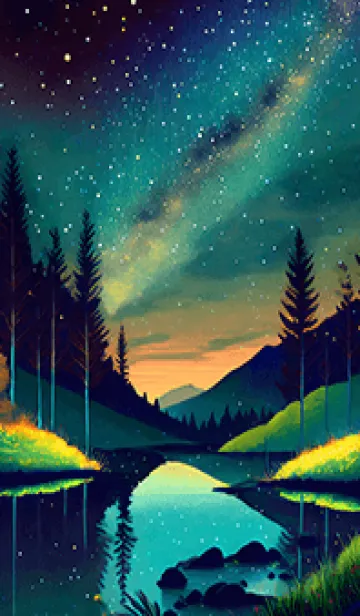 [LINE着せ替え] 綺麗な星空の夜景着せかえ#868の画像1