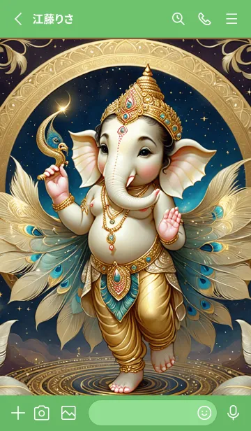 [LINE着せ替え] Gold Ganesha: For Rich Theme (JP)の画像2