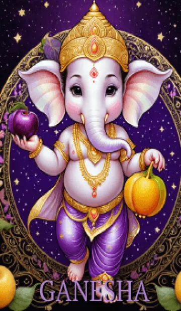 [LINE着せ替え] Purple Ganesha: Rich & Rich Theme (JP)の画像1