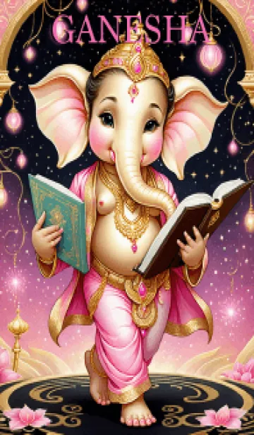 [LINE着せ替え] Pink Ganesha: Rich Rich Rich Theme (JP)の画像1