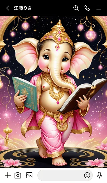 [LINE着せ替え] Pink Ganesha: Rich Rich Rich Theme (JP)の画像2