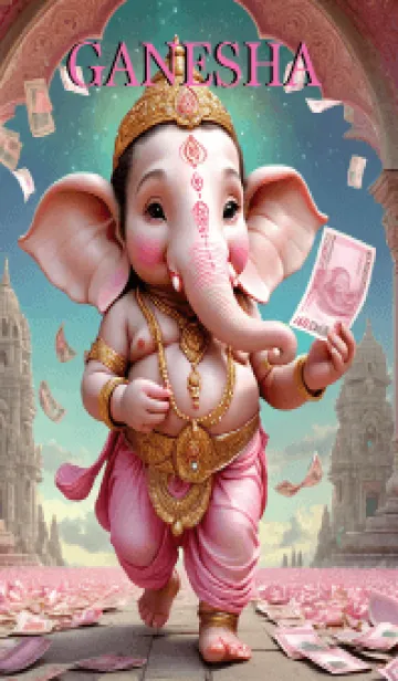 [LINE着せ替え] Pink Ganesha Rich & Rich Theme (JP)の画像1