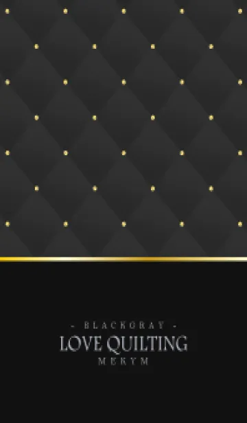 [LINE着せ替え] LOVE QUILTING - BLACK GRAY 30の画像1