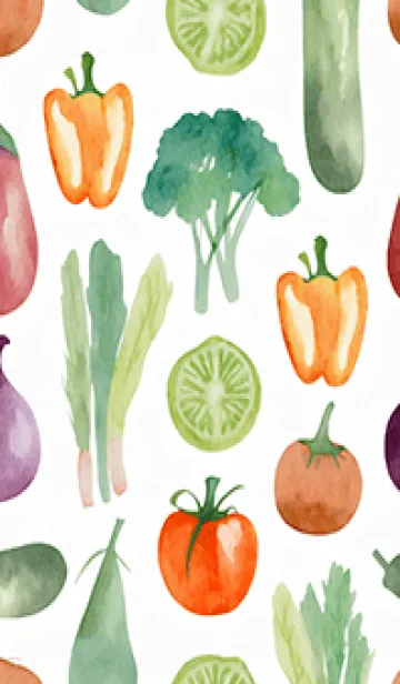 [LINE着せ替え] 【シンプル】お野菜の着せかえ#612の画像1