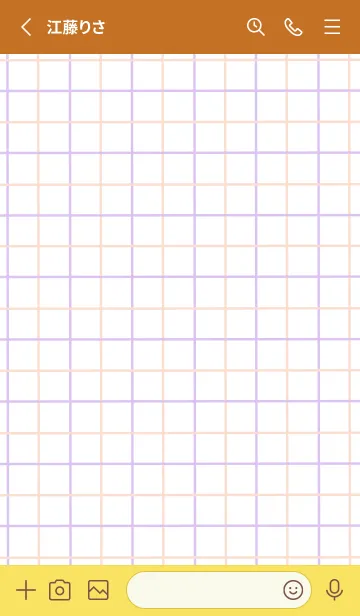 [LINE着せ替え] 2色方眼紙/ピンク&パープル/テラコッタの画像2