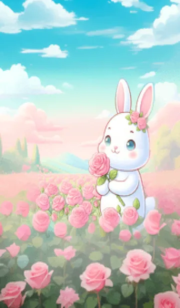 [LINE着せ替え] Rabbit and Rose 33の画像1