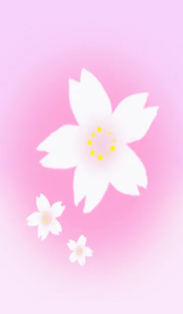 [LINE着せ替え] 桜 花 春 ピンク グラデーションの画像1