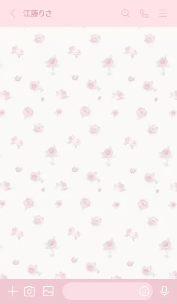 [LINE着せ替え] ベビーピンクリボン♡セレスティアルローズの画像2