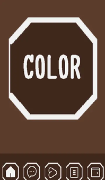 [LINE着せ替え] brown color K56の画像1