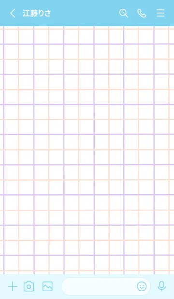 [LINE着せ替え] 2色方眼紙/ピンク&パープル/ライトブルーの画像2