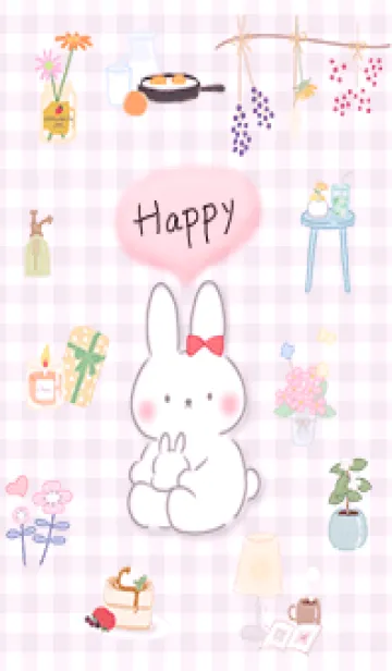 [LINE着せ替え] コーラルパープル 幸せなひと時09_1の画像1