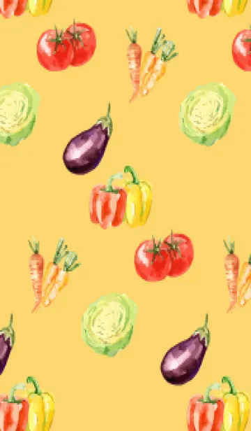 [LINE着せ替え] light yellow 野菜祭りの画像1