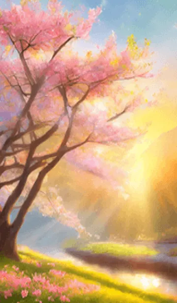 [LINE着せ替え] 優美な春の風景の着せかえ(Spring-512)の画像1