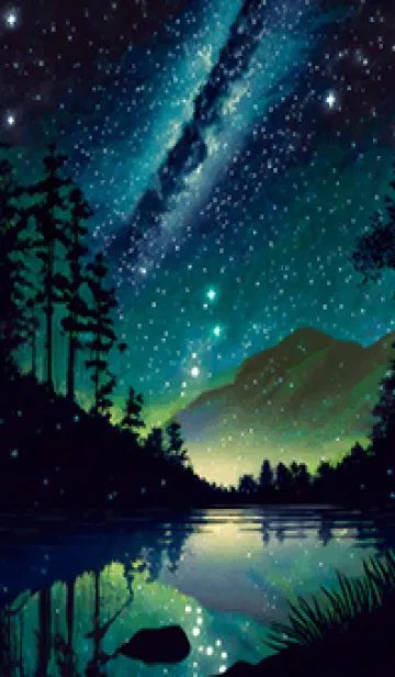 [LINE着せ替え] 綺麗な星空の夜景着せかえ#877の画像1