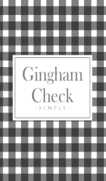 [LINE着せ替え] Gingham Check-Black 3の画像1