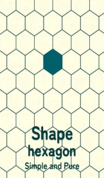 [LINE着せ替え] 六角形のきせかえ Deep teal GRNの画像1