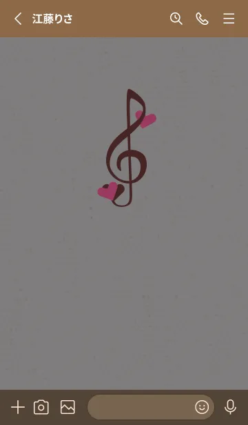 [LINE着せ替え] ト音記号＆♥ 儚げの画像2