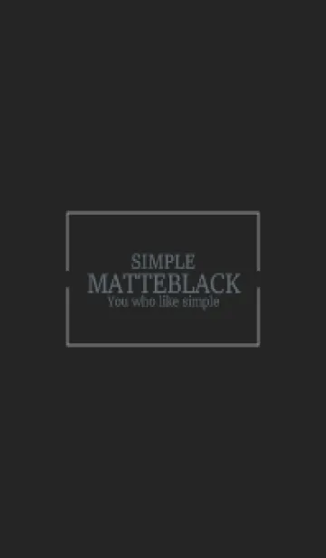 [LINE着せ替え] MATTE BLACK - SIMPLE 26の画像1