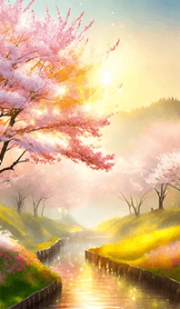 [LINE着せ替え] 優美な春の風景の着せかえ(Spring-514)の画像1