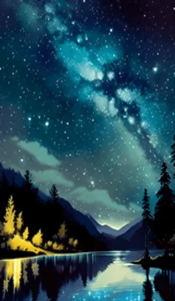 [LINE着せ替え] 綺麗な星空の夜景着せかえ#879の画像1