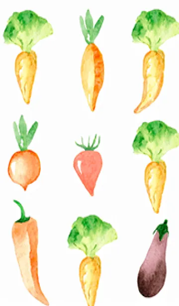 [LINE着せ替え] 【シンプル】お野菜の着せかえ#628の画像1