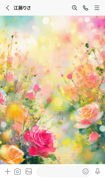 [LINE着せ替え] 薔薇(バラ)の花の着せかえ(R3822)の画像2