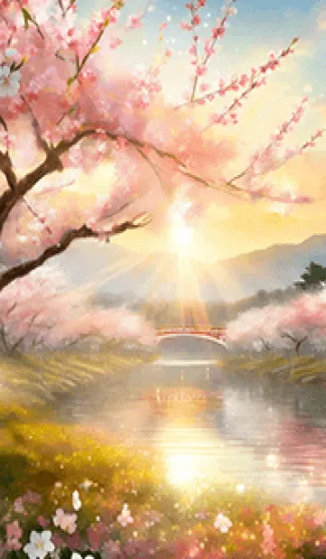 [LINE着せ替え] 優美な春の風景の着せかえ(Spring-518)の画像1