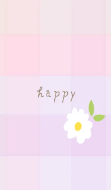 [LINE着せ替え] デイジー チェック柄18の画像1