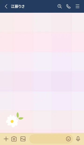 [LINE着せ替え] デイジー チェック柄18の画像2