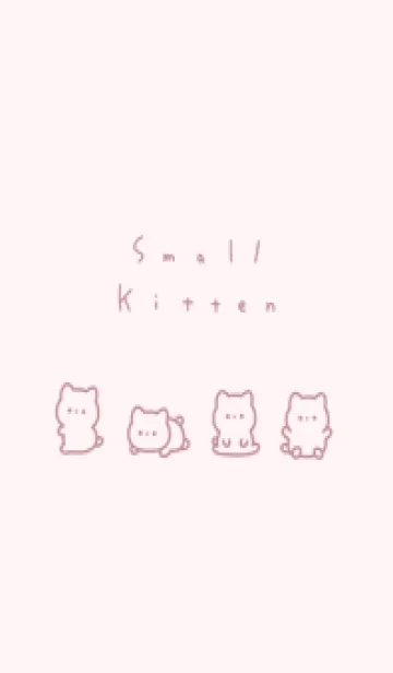 [LINE着せ替え] ちいさなねこ。ピンクの画像1