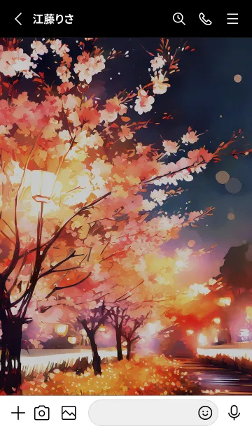 [LINE着せ替え] 美しい夜桜の着せかえ#753の画像2